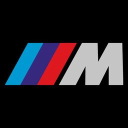 BMW M logo on a BadgeFLEX digital car emblem