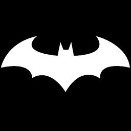 Batman logo on a BadgeFLEX digital car emblem