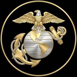 US Marines logo on a BadgeFLEX digital car emblem