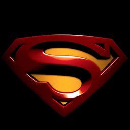 Superman logo on a BadgeFLEX digital car emblem